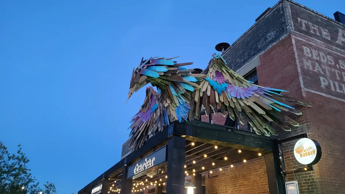 SOAR installation above Charbar patio
